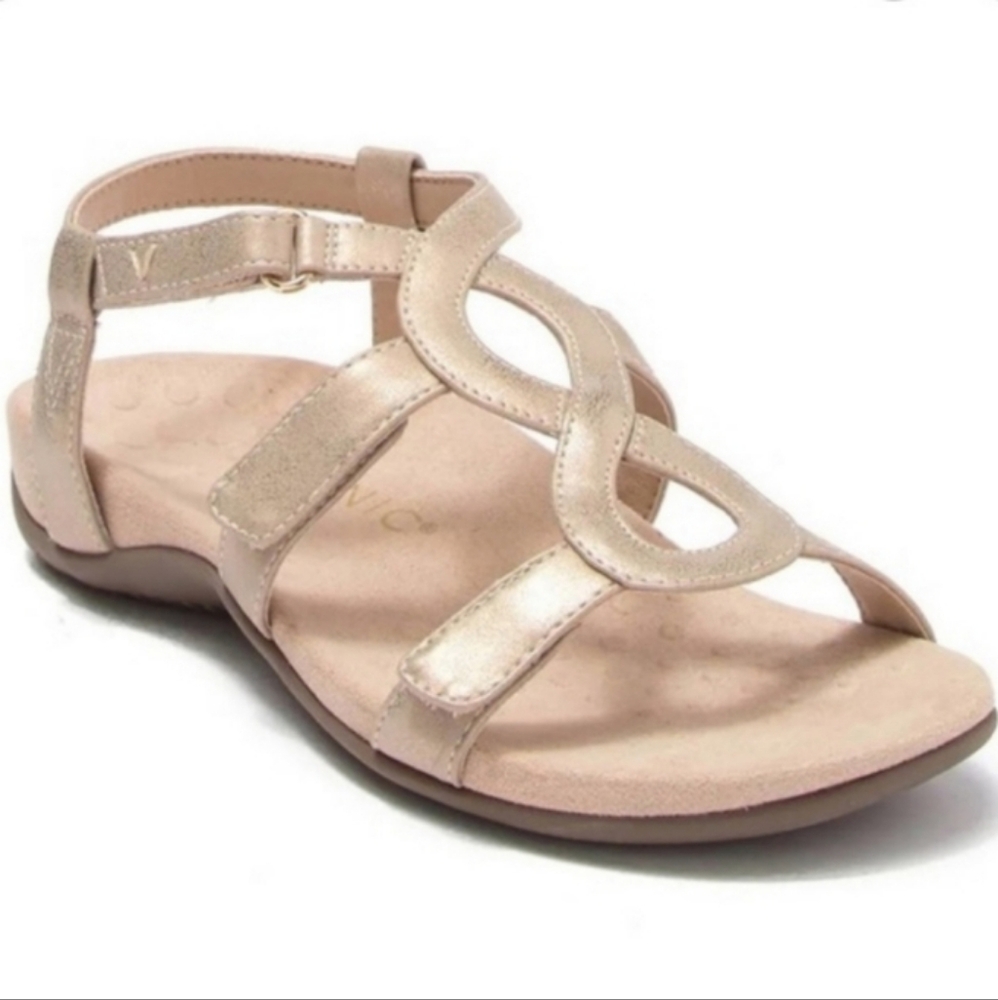 Vionic Jodie Ortho Pink Rose Gold Sandals, NIB